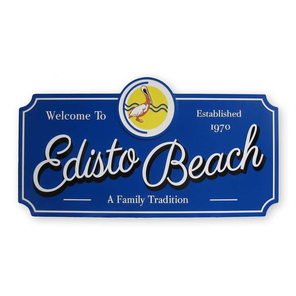 Edisto Beach Routed Sign