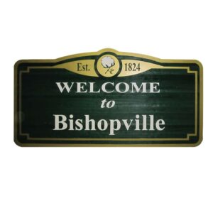 Bishopville Wood Routed Sign
