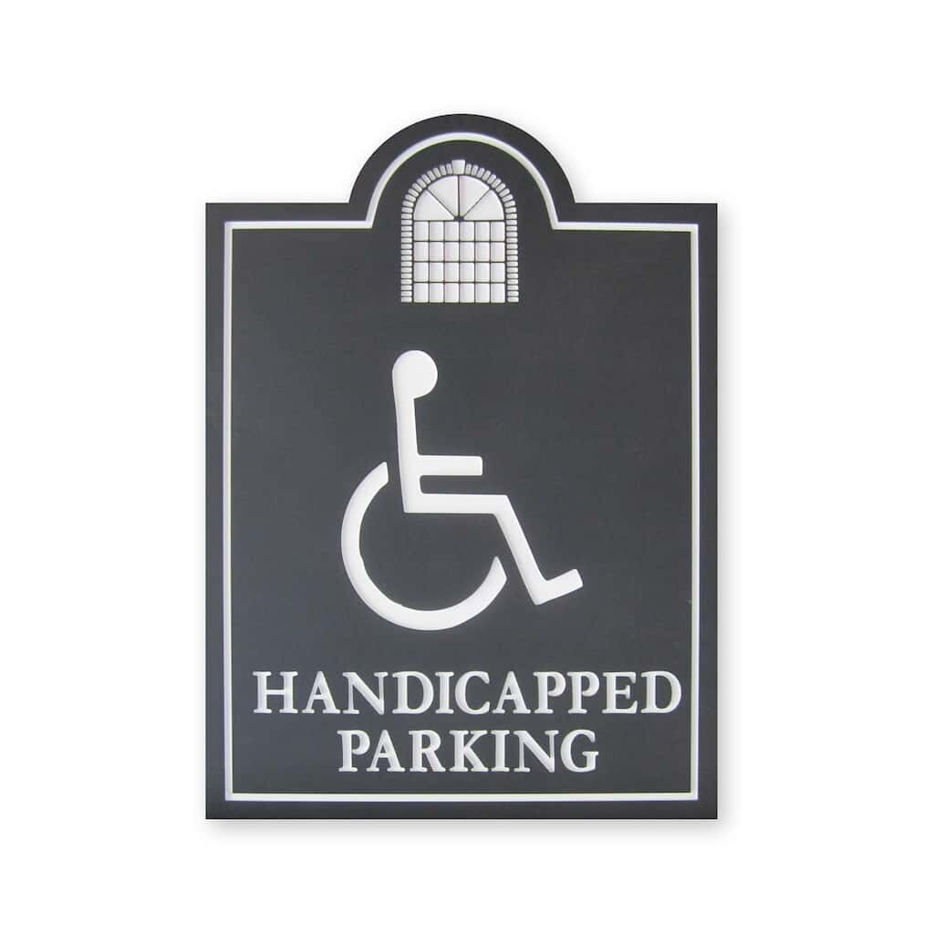 Handicapped Parking Routed King Color core Sign 1024