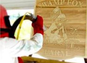 sandblasting the sign