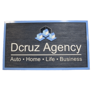 Dcruz Agency Pebble Blasted Hdu Sign